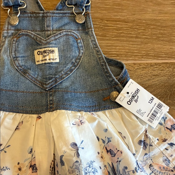 OshKosh B'gosh Denim Skirtall 12M NWT - Picture 2 of 2